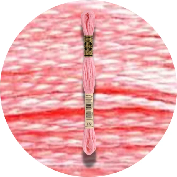DMC Mouliné Spécial 25 Broderigarn, Ensfarvet, Røde/Gule/Orange nuancer